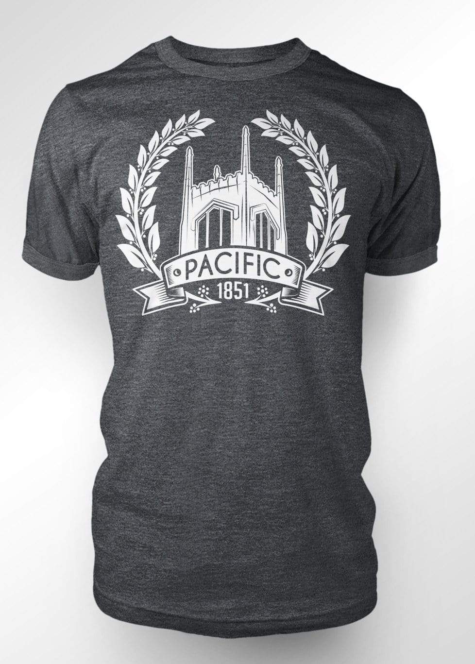 University of the Pacific Tigers Ivy T-Shirt — Dark Heather — by Zeus Collegiate