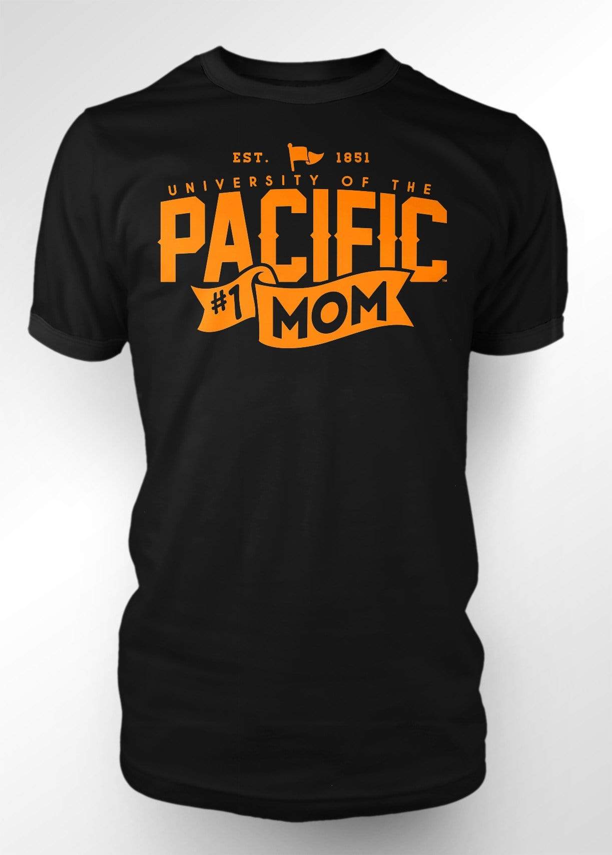 University of the Pacific Tigers Mom T-shirt — Black — by Zeus Collegiate