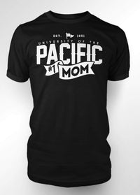 University of the Pacific Tigers Mom T-shirt — Black — View 9 — by Zeus Collegiate