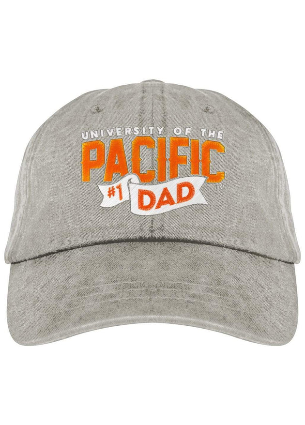 University of the Pacific Tigers Pacific #1 Dad Fadeaway Cap Hat by Zeus Collegiate