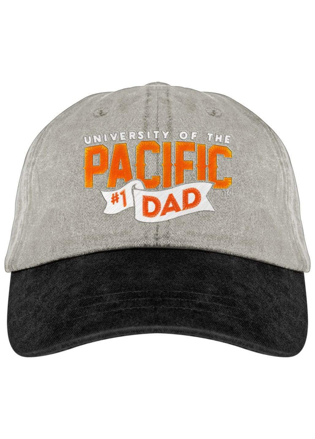 University of the Pacific Tigers Pacific #1 Dad Fadeaway Cap Hat by Zeus Collegiate