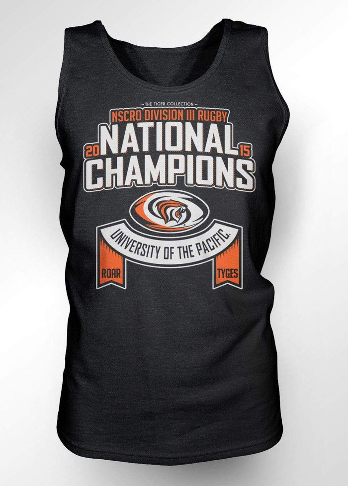 University of the Pacific Tigers Rugby National Champions 2015 Tank Top by Zeus Collegiate