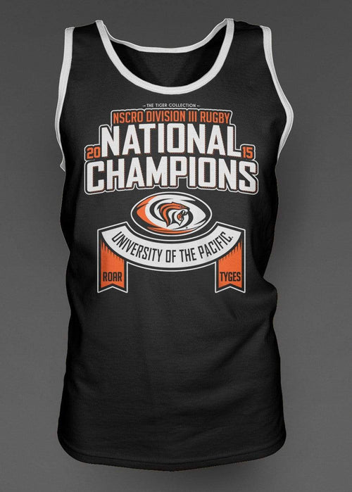 University of the Pacific Tigers Rugby National Champions 2015 Tank Top by Zeus Collegiate