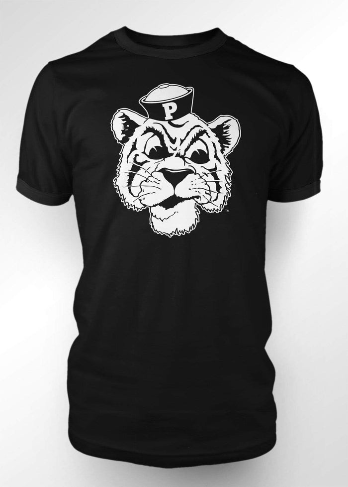 University of the Pacific Tigers Tommy Tiger Logo T-Shirt — Black — by Zeus Collegiate