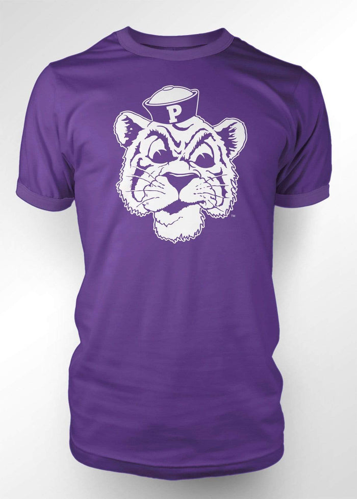 University of the Pacific Tigers Tommy Tiger Logo T-Shirt — Heather Purple — by Zeus Collegiate