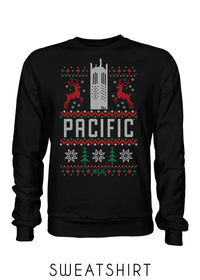 University of the Pacific Tigers Burns Tower Ugly Sweater — Front View — by Zeus Collegiate