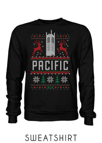 University of the Pacific Tigers Burns Tower Ugly Sweater — Front View — by Zeus Collegiate