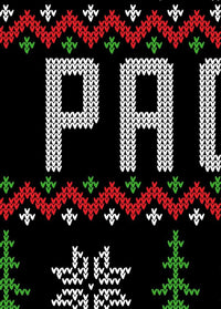 University of the Pacific Tigers Burns Tower Ugly Sweater Tee — PACIFIC Detail — by Zeus Collegiate