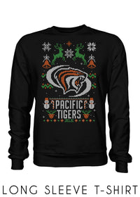 University of the Pacific Tigers Powercat Long Sleeve Tee — Front View — by Zeus Collegiate