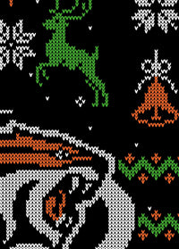 University of the Pacific Tigers Powercat Ugly Sweater Tee — Logo Detail — by Zeus Collegiate