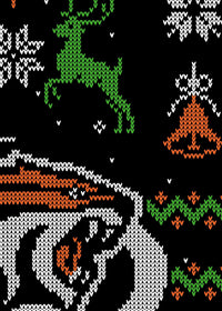 University of the Pacific Tigers Powercat Ugly Sweater Tee — Logo Detail — by Zeus Collegiate